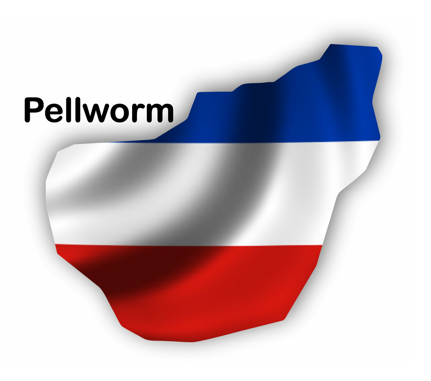 Pellworm Aufkleber - Insel Umriss mit Wappen