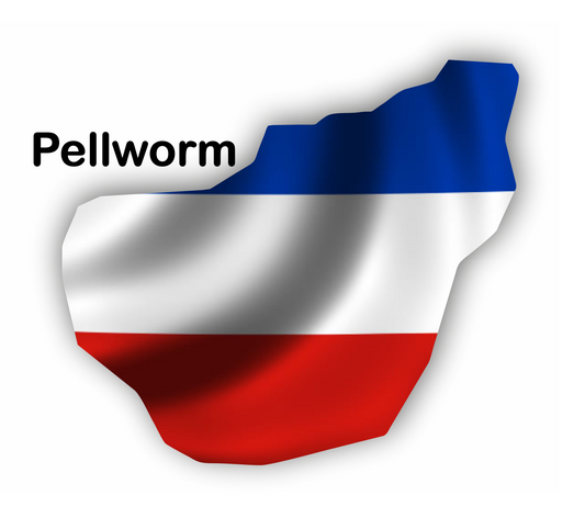 Pellworm Aufkleber - Insel Umriss mit Wappen