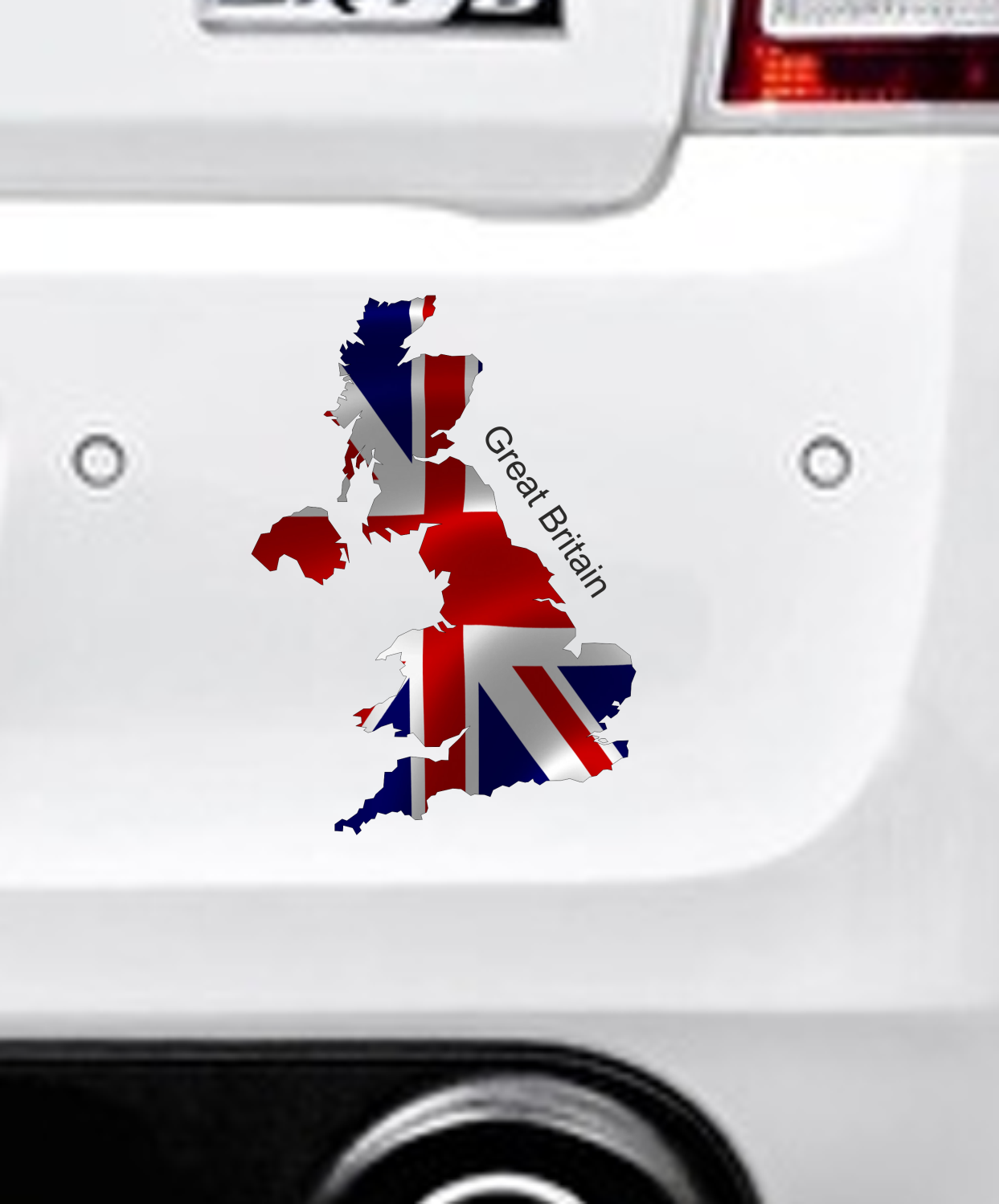 Autoaufkleber -  Großbritannien - Great Britain - Regenbogen - glanz - StaatsUmriss