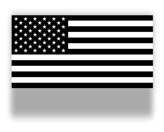 Autoaufkleber USA - Amerika - Reisen - Flagge - schwarz-weiß