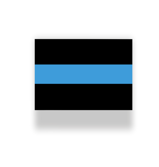Autoaufkleber - Polizei, Police - Blue Thin Line -USA - Amerika - Flagge