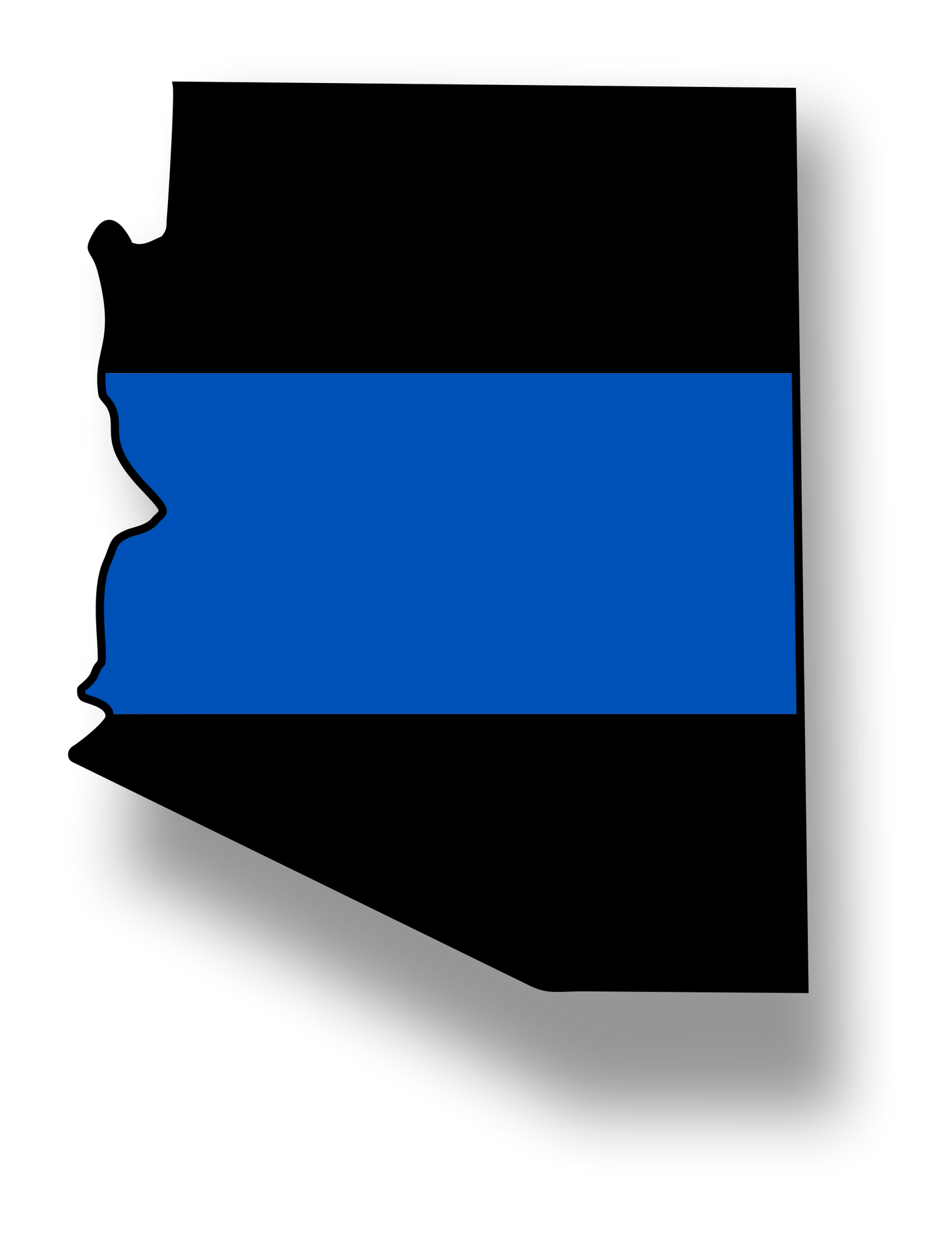 Autoaufkleber - Polizei, Police - USA, Arizona State - Thin Blue Line