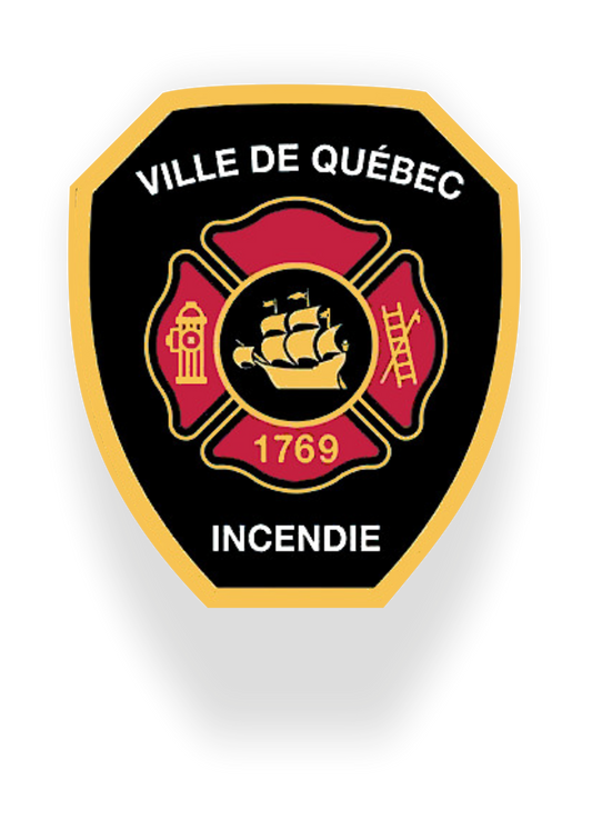 Autoaufkleber - Ville de Québec incendie - Freiwillige Feuerwehr, Berufsfeuerwehr - Notruf - Malteser - Emblem