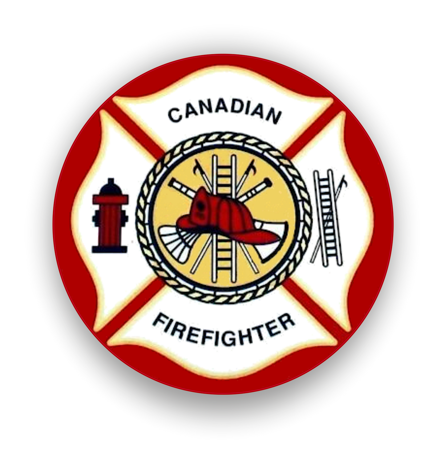 Autoaufkleber - Canadian Firefighter - Freiwillige Feuerwehr, Berufsfeuerwehr - Notruf - Malteser - Emblem