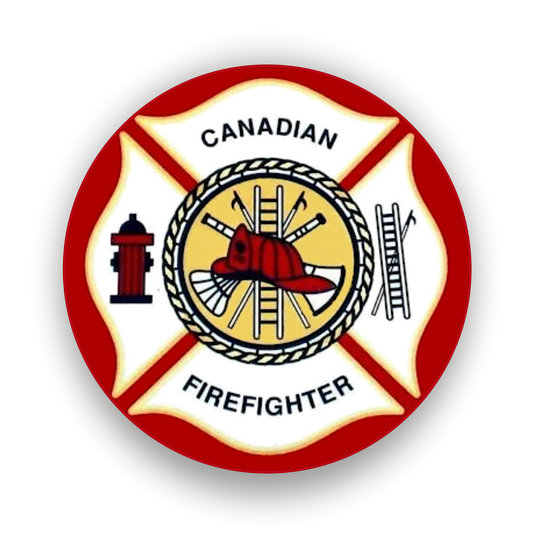 Autoaufkleber - Canadian Firefighter - Freiwillige Feuerwehr, Berufsfeuerwehr - Notruf - Malteser - Emblem