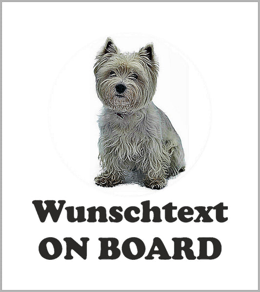 Autoaufkleber - Wunschtext - ON BOARD - Malteser