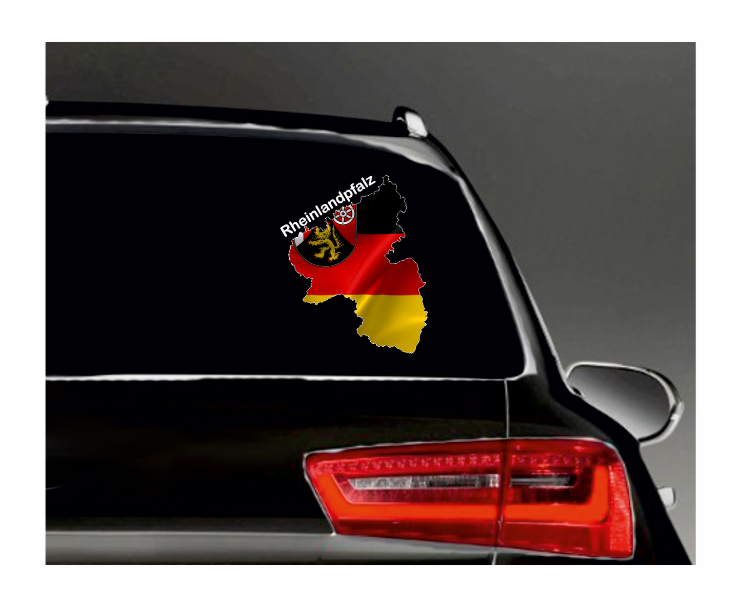 Rheinland-Pfalz Aufkleber - Umriss mit Wappen