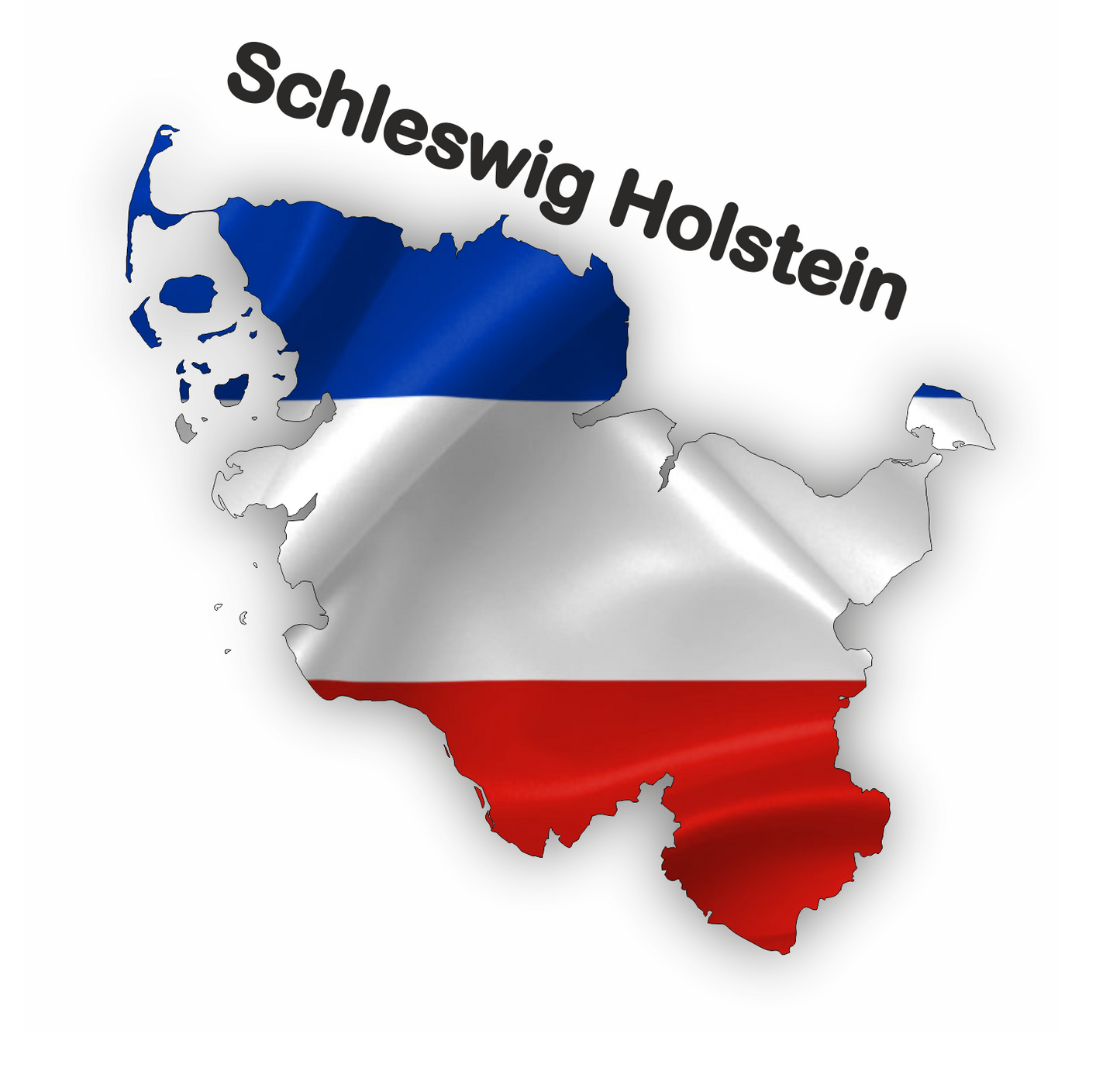 Schleswig-Holstein Aufkleber - Umriss mit Wappen