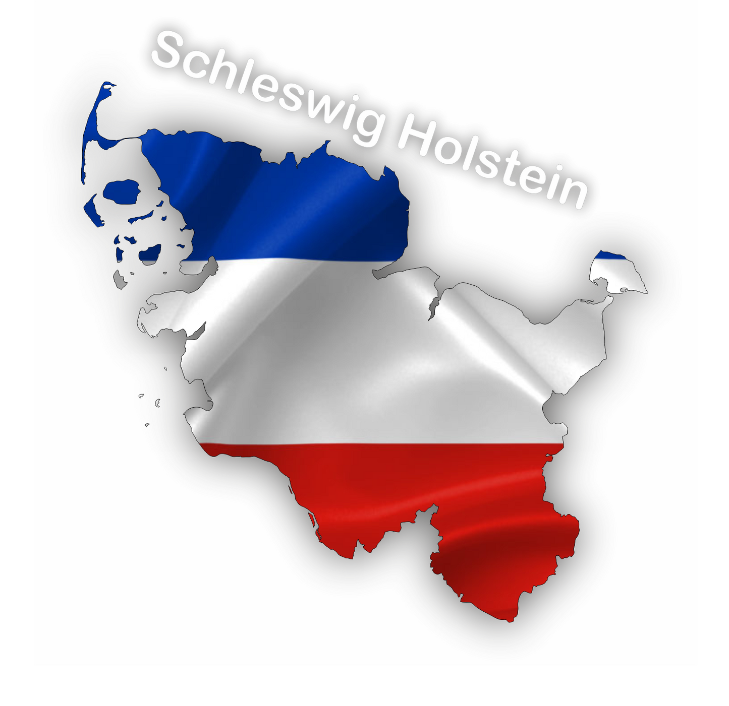 Schleswig-Holstein Aufkleber - Umriss mit Wappen