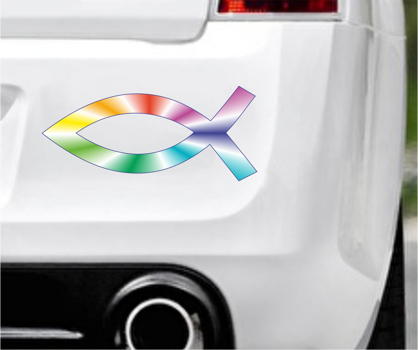Autoaufkleber Religion - Glaube - Sign - Fisch - Lollipop - Strahlend