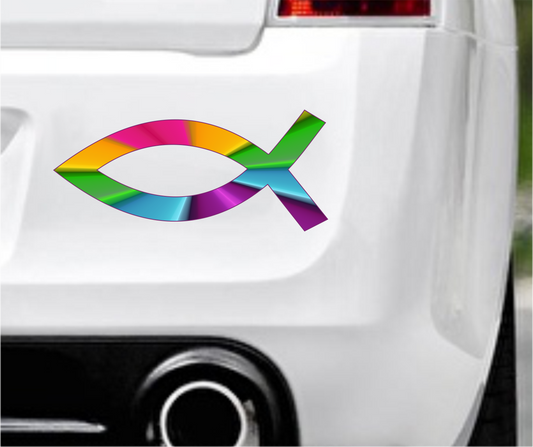Autoaufkleber Religion - Glaube - Sign - Fisch - bunt