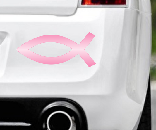 Autoaufkleber Religion - Glaube - Sign - Fisch - Rosa