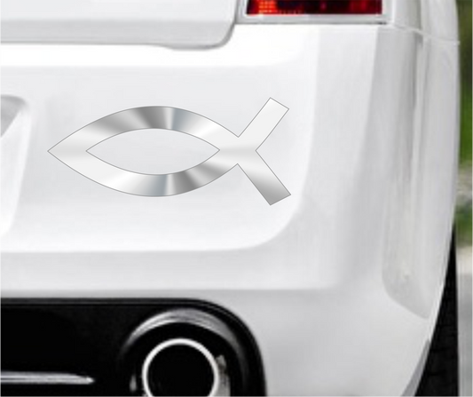 Autoaufkleber Religion - Glaube - Sign - Fisch - Silber