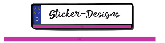 Autoaufkleber Kennzeichenstreifen - 1,5 x 50 cm - Hobby - Tuning - LGBTQ - queer - lesbisch - Frauen - Regenbogen - Lila - Pink