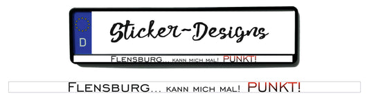 Autoaufkleber Kennzeichenstreifen - 1,5 x 50 cm - Hobby - Tuning - Flensburg - Punkt