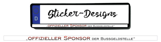 Autoaufkleber Kennzeichenstreifen - 1,5 x 50 cm - Hobby - Tuning - offizieller Sponsor - Bussgeldstelle