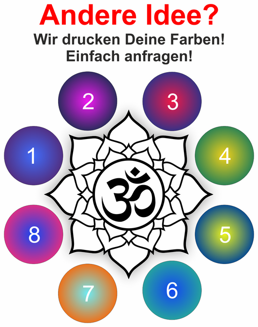 Autoaufkleber -  Mandala - Farbwunsch - Farbvorlage - Om - Yoga - Spirtuell - Ruhe- Frieden - Reisen