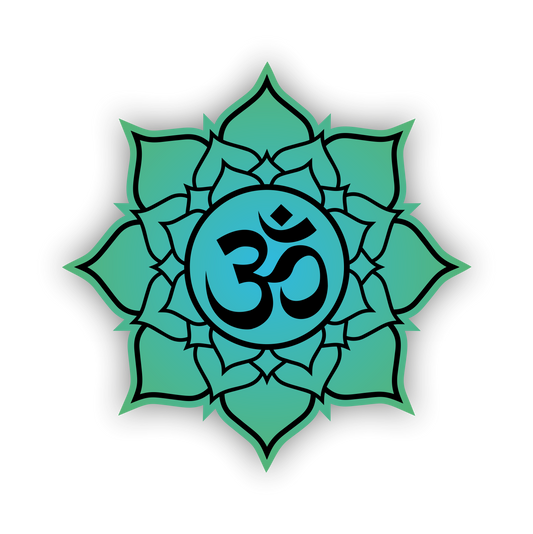 Autoaufkleber -  Mandala - Grün - Blau - Om - Yoga - Spirtuell - Ruhe- Frieden - Reisen