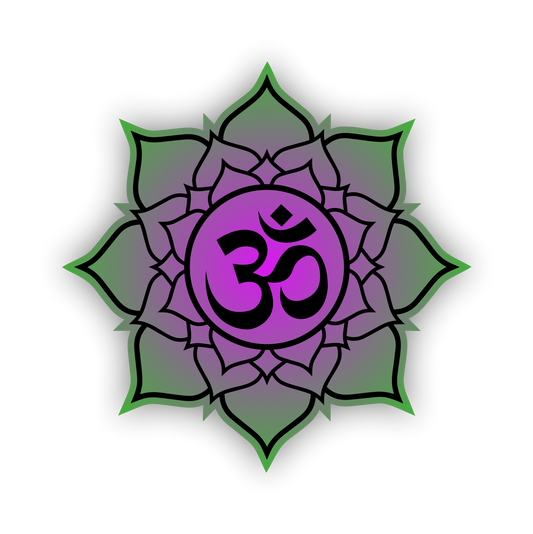 Autoaufkleber -  Mandala - Grün - Pink - Om - Yoga - Spirtuell - Ruhe- Frieden - Reisen