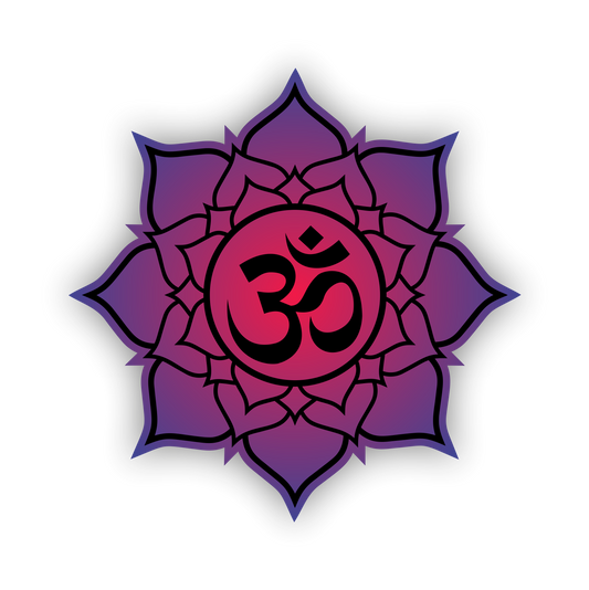 Autoaufkleber -  Mandala - Lila - Rot - Om - Yoga - Spirtuell - Ruhe- Frieden - Reisen
