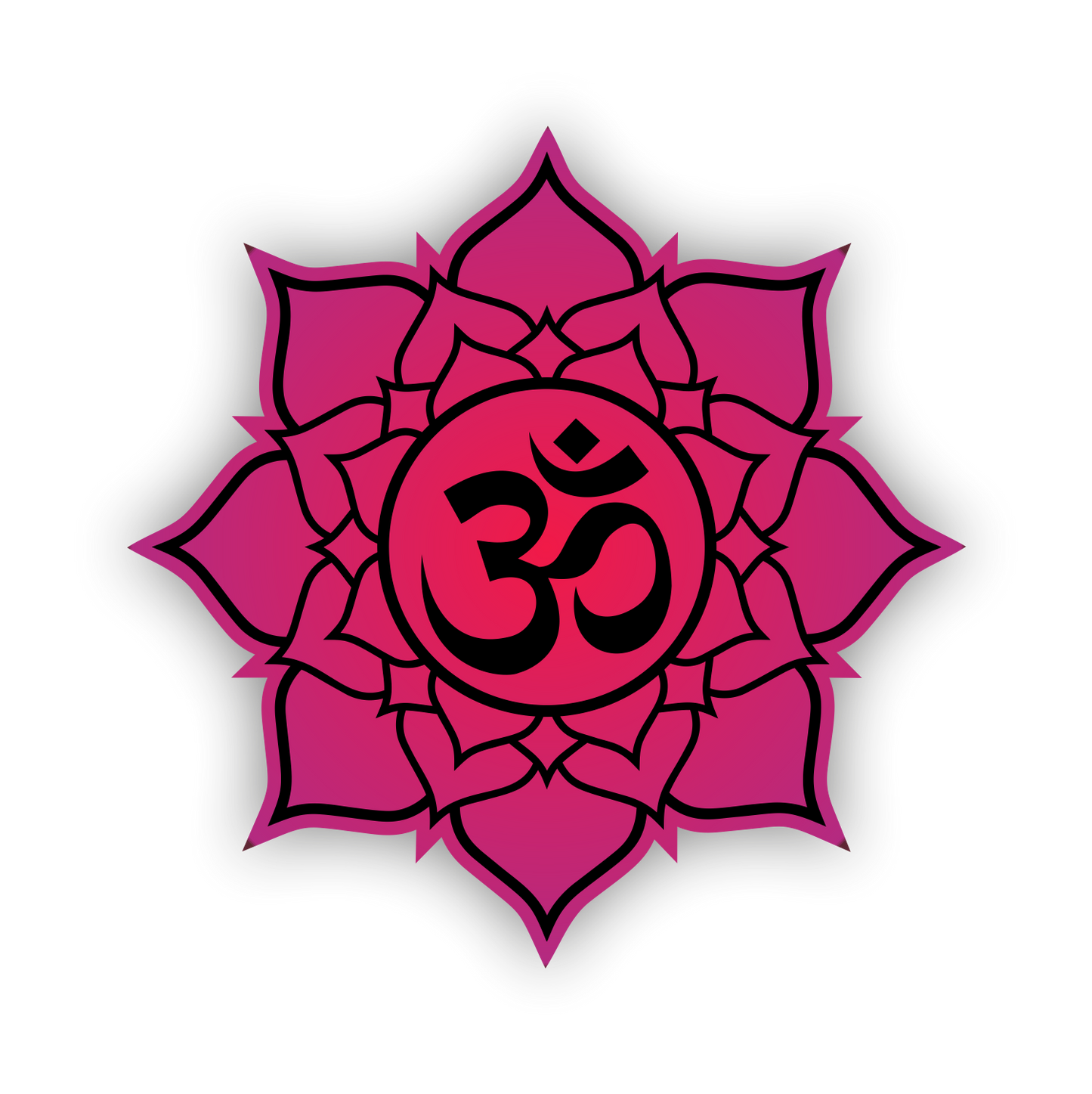 Autoaufkleber -  Mandala - Pink - Rot - Om - Yoga - Spirtuell - Ruhe- Frieden - Reisen