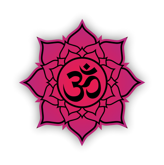 Autoaufkleber -  Mandala - Pink - Rot - Om - Yoga - Spirtuell - Ruhe- Frieden - Reisen