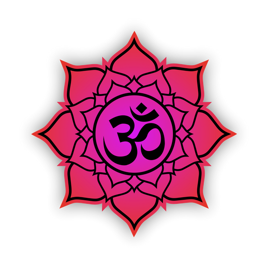Autoaufkleber -  Mandala - Rot - Pink - Om - Yoga - Spirtuell - Ruhe- Frieden - Reisen
