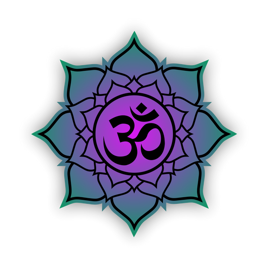 Autoaufkleber -  Mandala - Türkis - Pink - Om - Yoga - Spirtuell - Ruhe- Frieden - Reisen