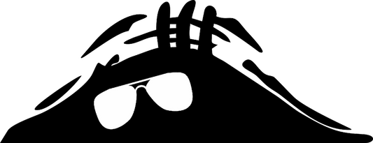 Autoaufkleber - Funny - peeking monster -Sonnenbrille - weis