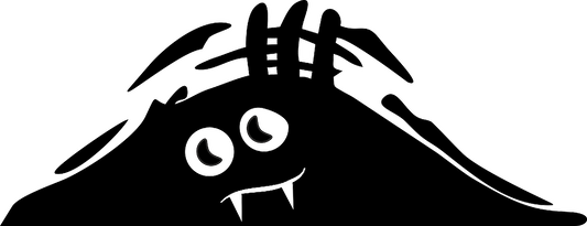 Autoaufkleber - Funny - peeking monster -lieb, große Augen - Vampirzähne