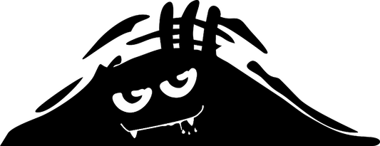 Autoaufkleber - Funny - peeking monster -Monster - Vampirzähne