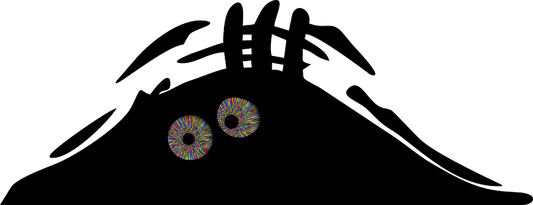 Autoaufkleber - Funny - peeking monster - bunte, lsd, psychedelic Augen