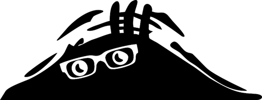 Autoaufkleber - Funny - peeking monster -Brille - weis - rechteck