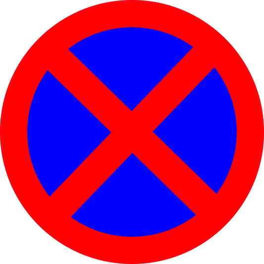 Autoaufkleber - Achtung -absolutes Halteverbot - Verkehr -  Warnung - Hinweise - Regeln - Schilder