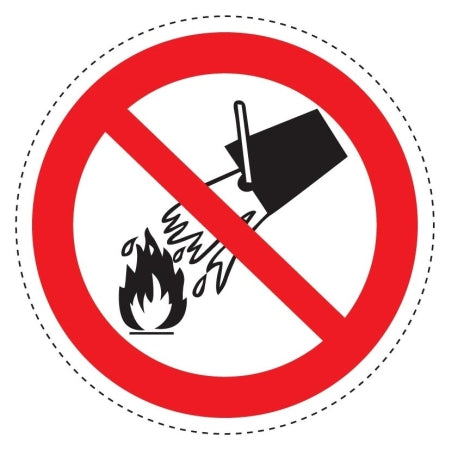 Autoaufkleber - nicht mit Wasser löschen-  Warnung - Hinweise - Regeln - Schilder 003