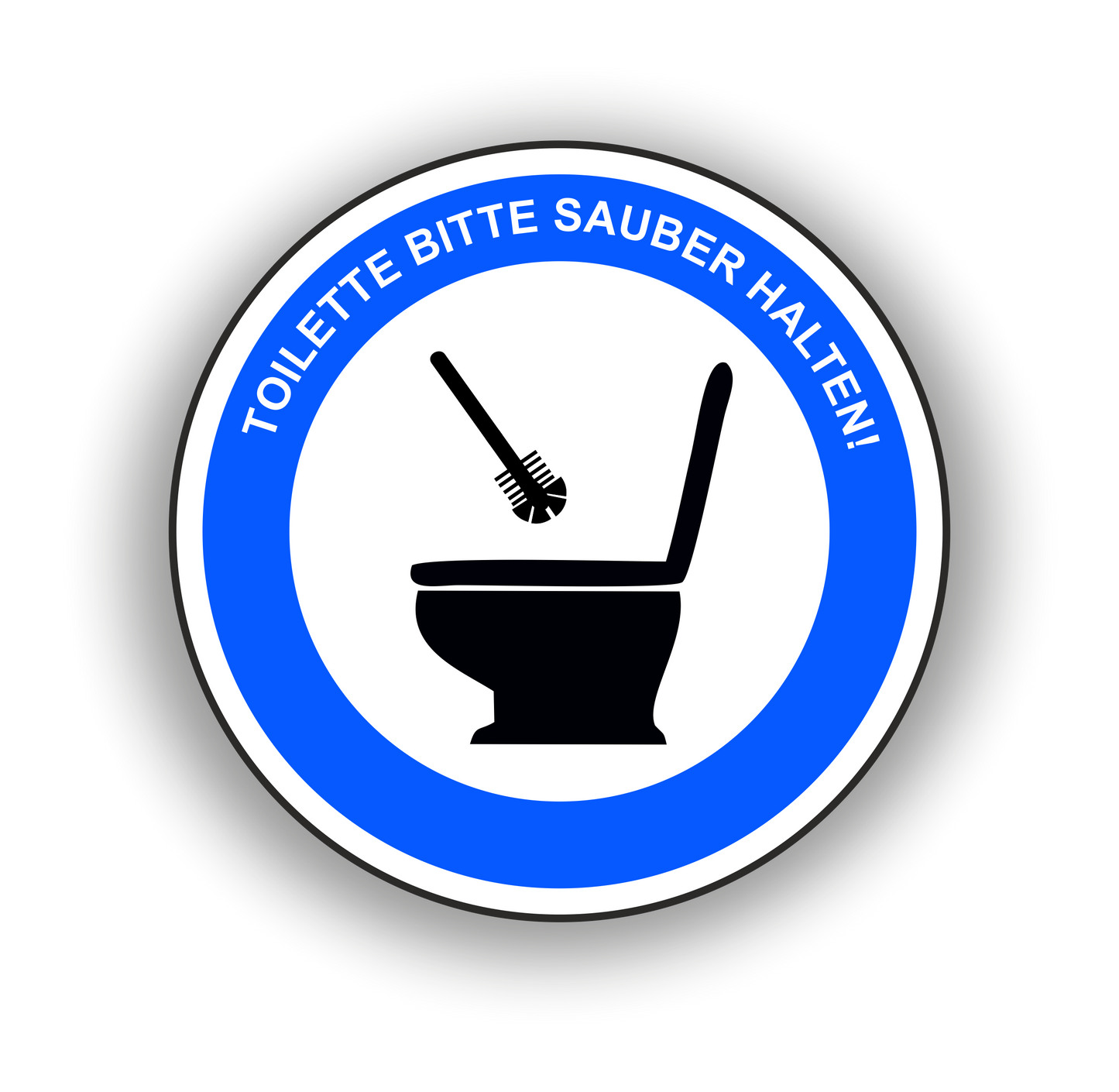 Aufkleber - Rund - Toilette bitte sauber halten