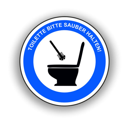 Aufkleber - Rund - Toilette bitte sauber halten