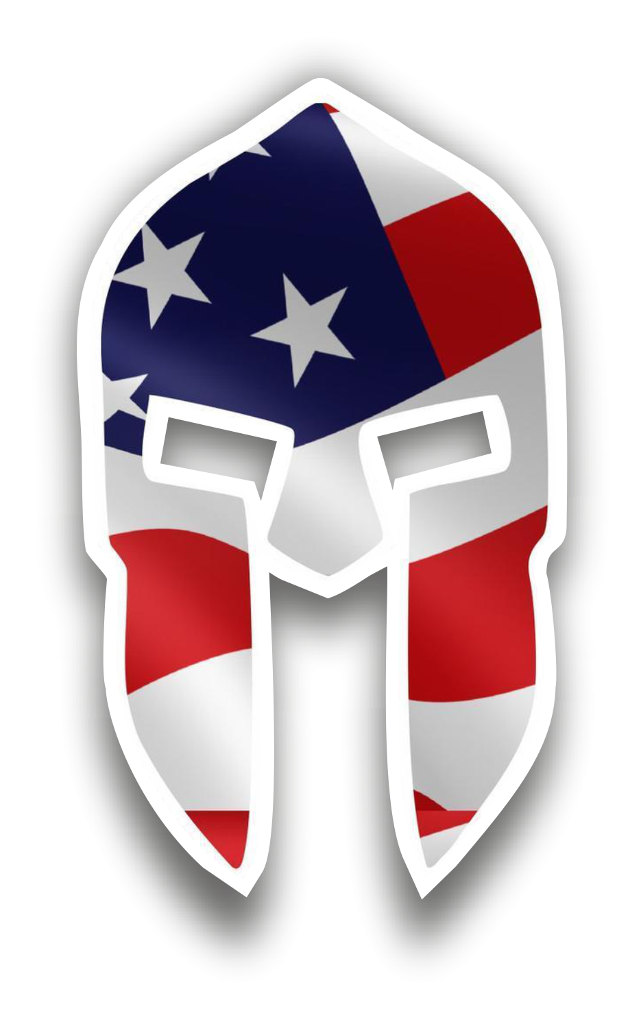 Autoaufkleber USA - Amerika - Reisen - Spartan - Troja - Flagge