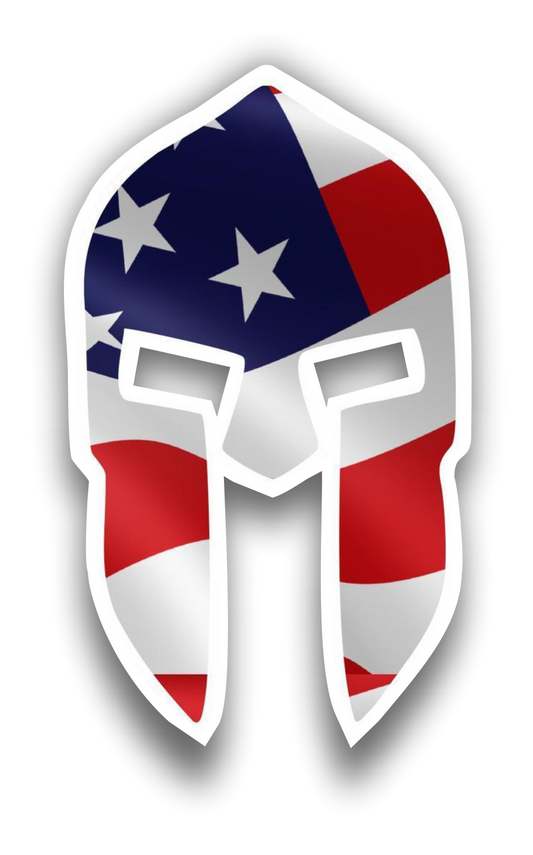 Autoaufkleber USA - Amerika - Reisen - Spartan - Troja - Flagge