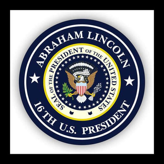 Autoaufkleber - Abraham Lincoln - 16th U.S. President  - USA - Präsident - Seal