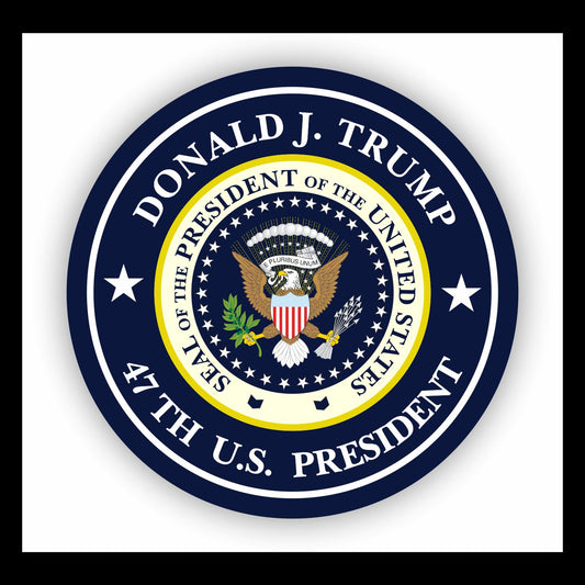 Autoaufkleber - Donald J. Trump - 47th U.S. President  - USA - Präsident - Seal