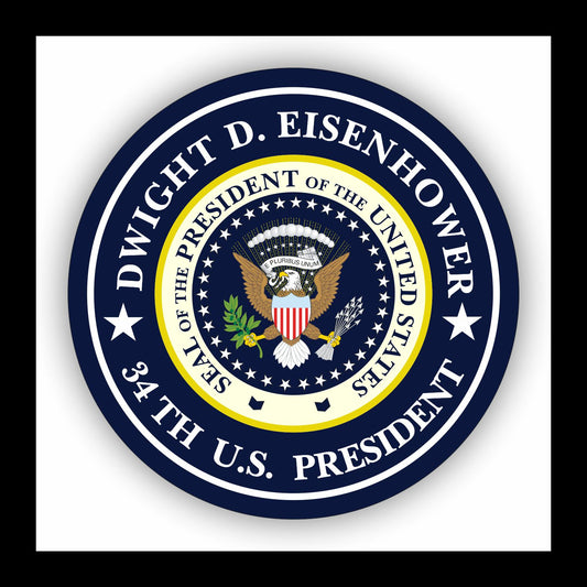 Autoaufkleber - Dwight D. Eisenhower - 34th U.S. President  - USA - Präsident - Seal
