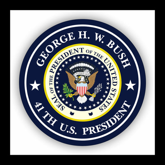 Autoaufkleber - George H. W. Bush - 41th U.S. President  - USA - Präsident - Seal