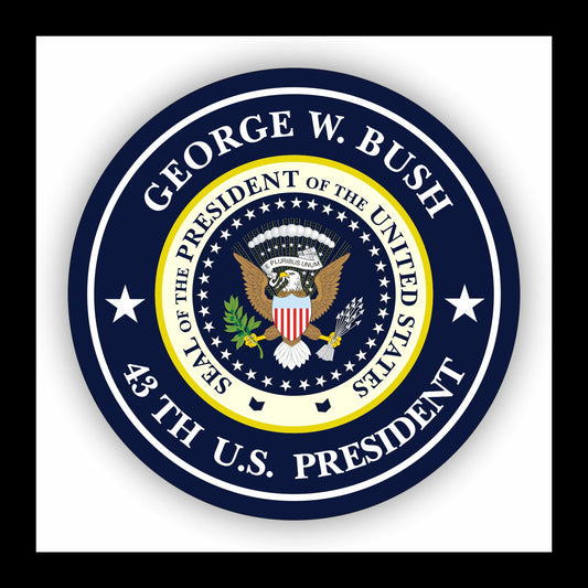 Autoaufkleber - George W. Bush - 43th U.S. President  - USA - Präsident - Seal