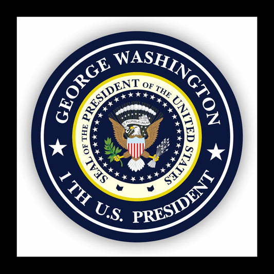 Autoaufkleber - George Washington - 1th U.S. President  - USA - Präsident - Seal