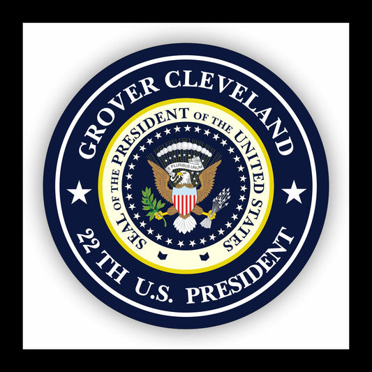 Autoaufkleber - Grover Cleveland - 22th U.S. President  - USA - Präsident - Seal