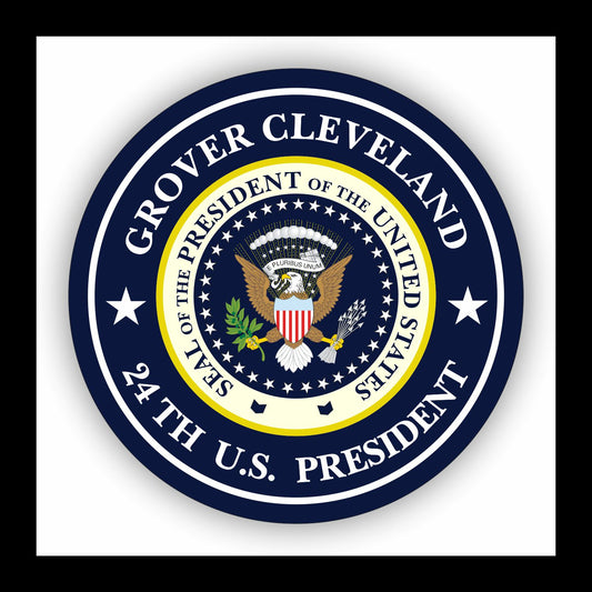 Autoaufkleber - Grover Cleveland - 24th U.S. President  - USA - Präsident - Seal