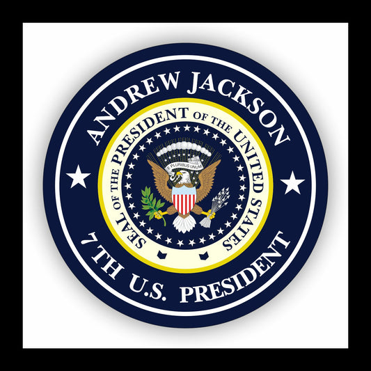 Autoaufkleber - Andrew Jackson - 7th U.S. President  - USA - Präsident - Seal