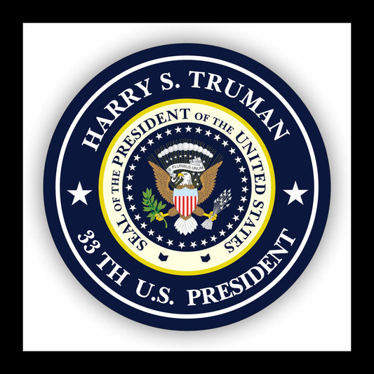 Autoaufkleber - Harry S. Truman- 33th U.S. President  - USA - Präsident - Seal