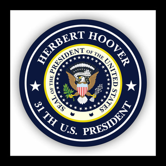 Autoaufkleber - Herbert Hoover - 31th U.S. President  - USA - Präsident - Seal